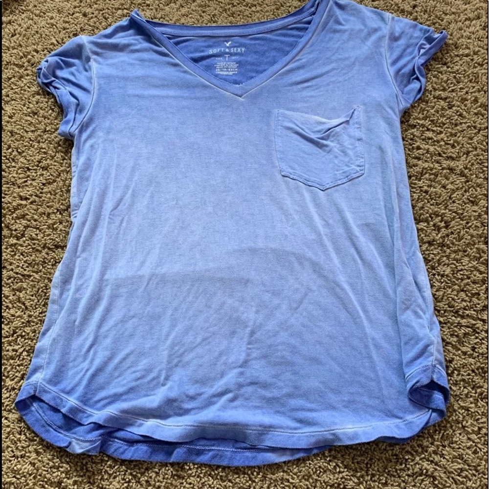 american eagle blue soft and sexy shirt